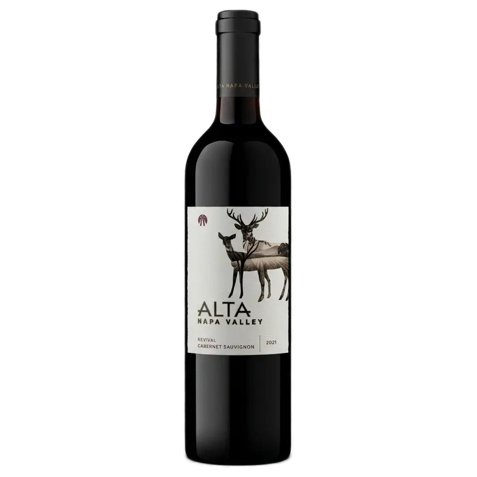 A full bottle of 2021 Alta Napa Valley 