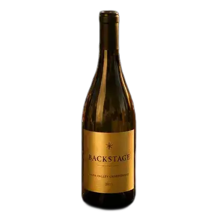 bottle of Backstage 2025 Napa Valley Chardonnay on a white background